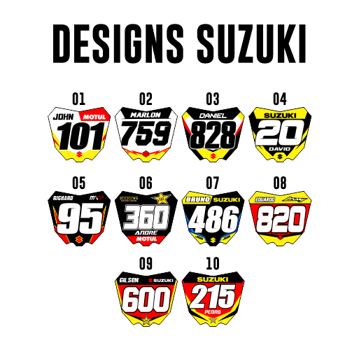Mini Plate Stickers - Suzuki
