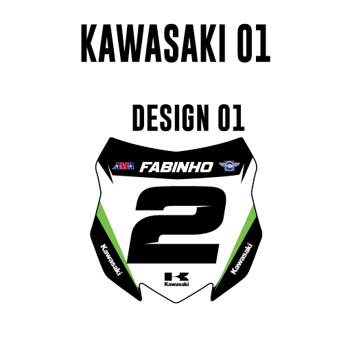 Mini Plate Stickers - Kawasaki 01