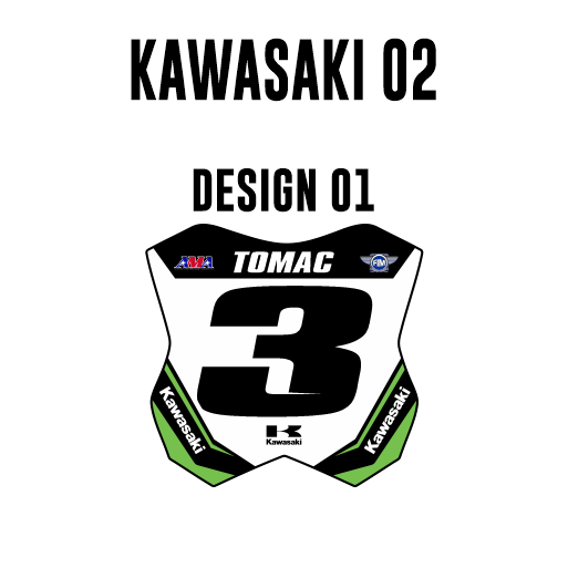 Mini Plate Stickers - Kawasaki 02