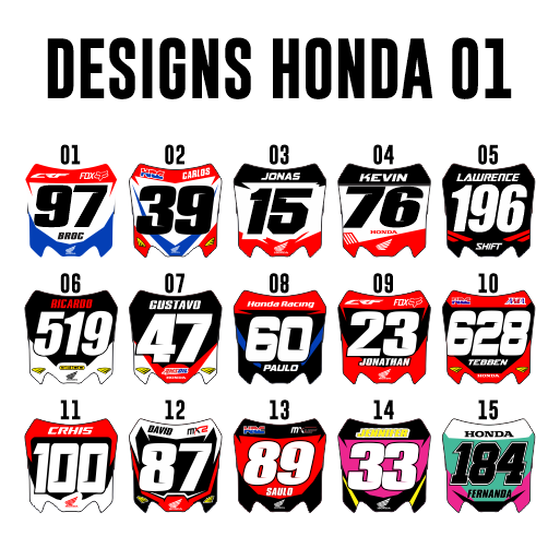 Mini Plate Stickers - Honda 01