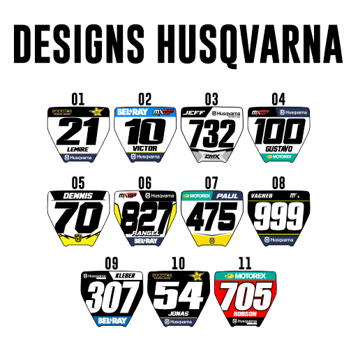 Mini Plate Stickers - Husqvarna